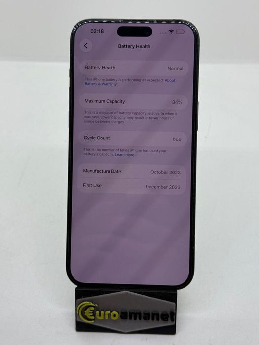 Telefon mobil Apple iPhone 15 Pro Max, 256GB, 5G, Black Titanium -A-