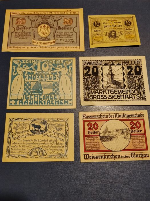 20 bancnote Austria din anii 20