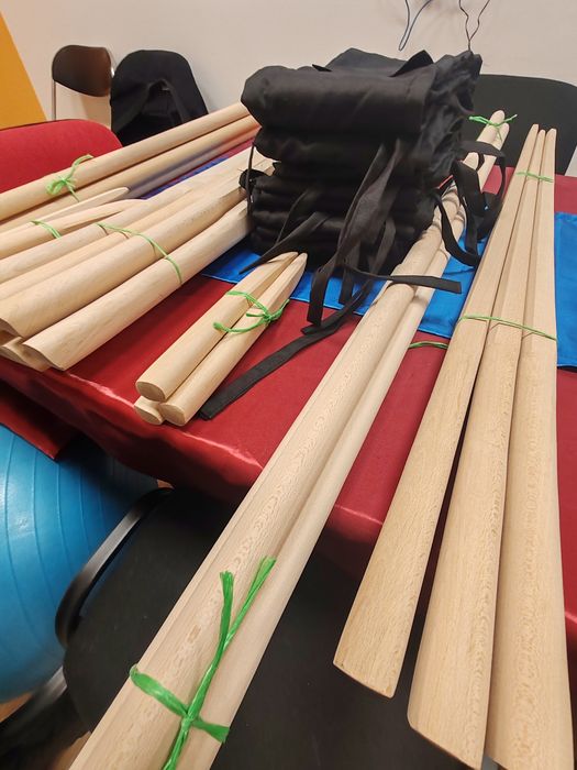 ДЪРВЕНИ Айкидо Оръжия– Катана, Джо И Танто + Калъф