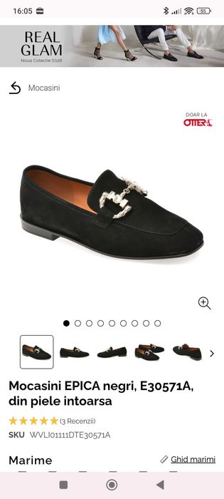 Mocasini Epica din piele întoarsă mărime 36