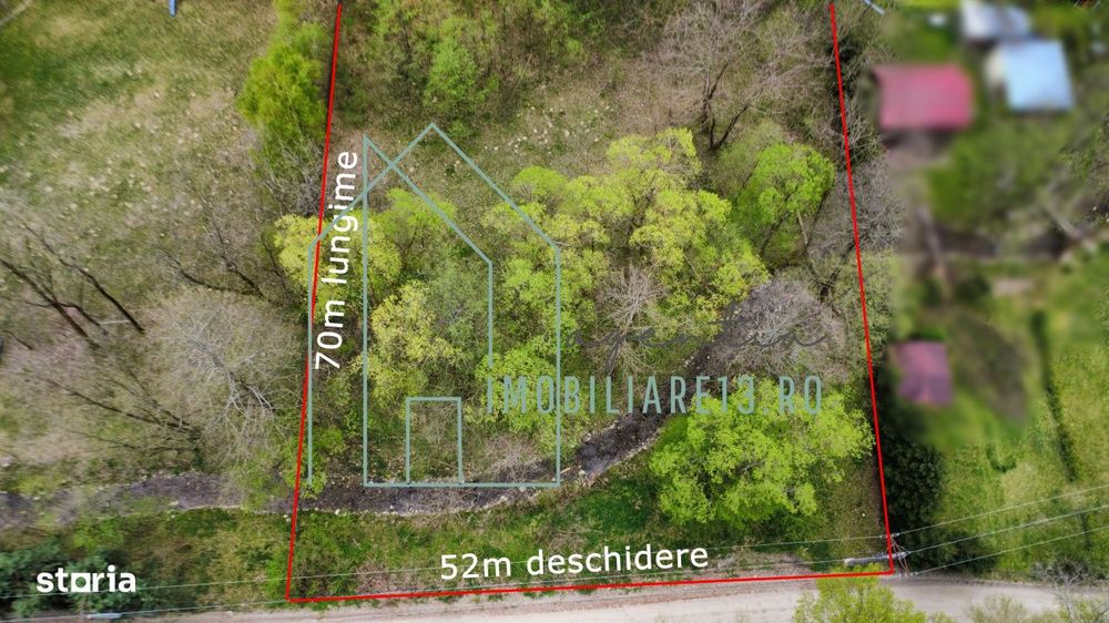 Teren de vanzare 3603 mp cu rau si padure in Strungari, jud, Alba