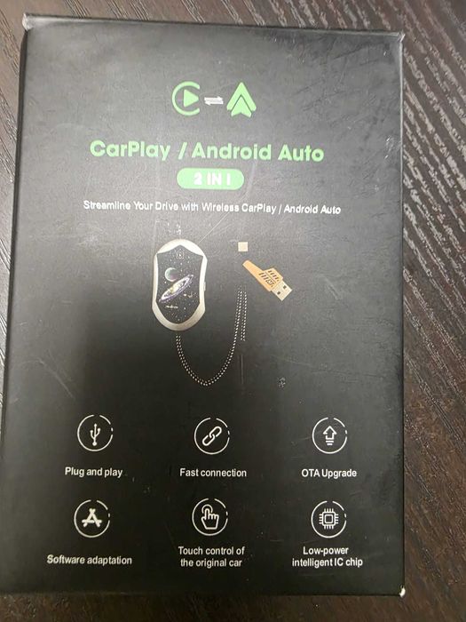 Carplay.  Adaptor Wireless 2 In 1 Android Auto