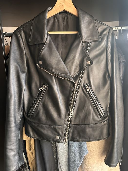 Geaca piele model biker si bomber S
