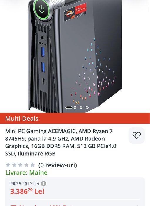 Mini Gaming PC ACE MAGICIAN AM08 Pro Amd Ryzen 9 6900HX