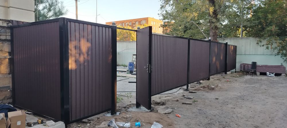 Заборы из проф листа с устоновкой г Павлодар