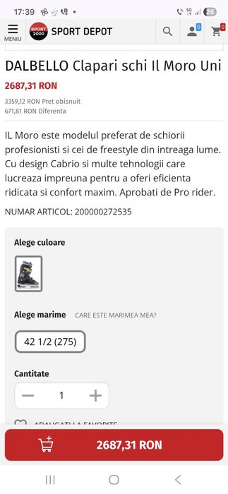 Clapari dalbello il moro 44 28.5