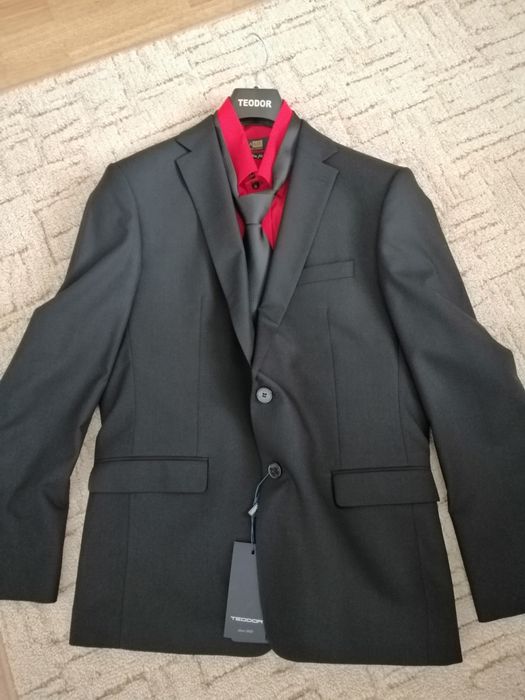 Черен костюм TEODOR slim fit