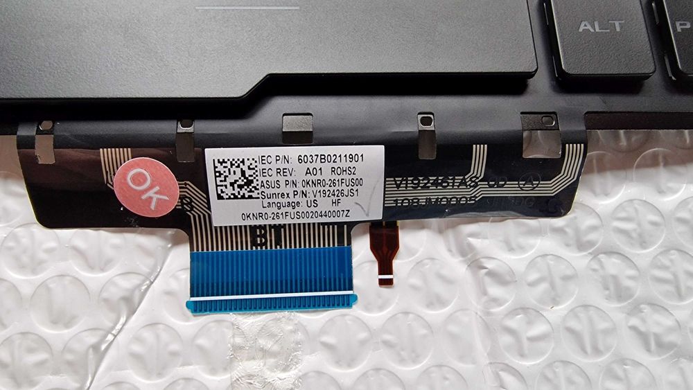 Tastatura ASUS Zephyrus GA401  p/n: 0KNR0-261EUS00, US, neagra