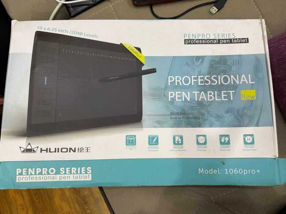 Продам графический планшет Huion Inspiroy H1060P  1060Pro