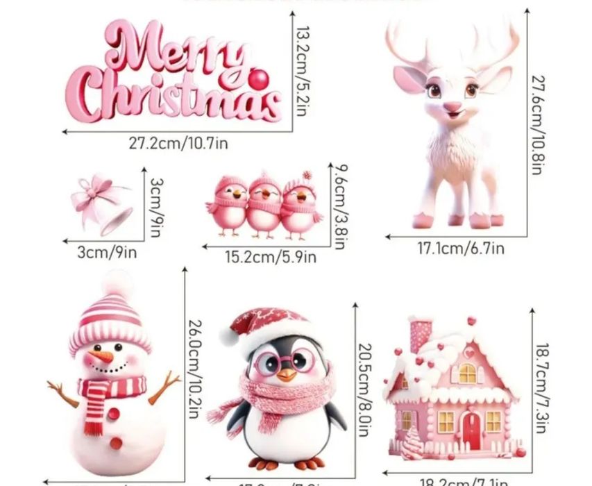 Новогодние наклейки на окна