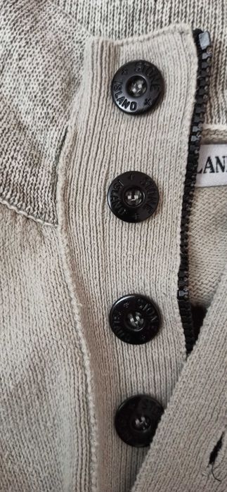 Pulover Stone Island gri inchidere 3/4 marimea M