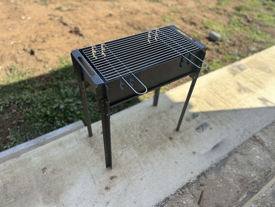 Vand gratar din tabla de 3mm,portabil, inaltime ajustabila,gratar inox