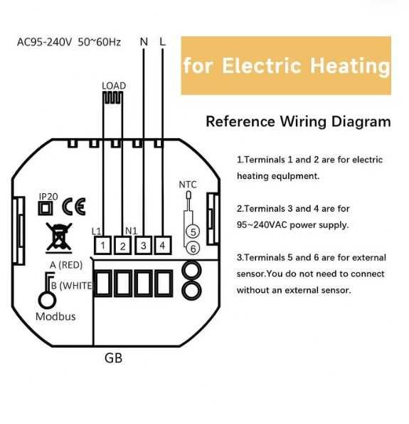Termostat inteligent Moes BHT-2000-GB – WiFi, control vocal