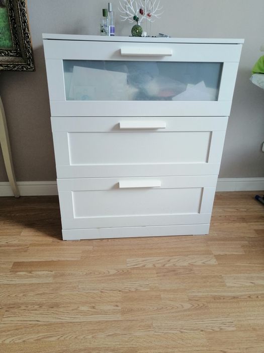 Комод икеа белый Бримнес