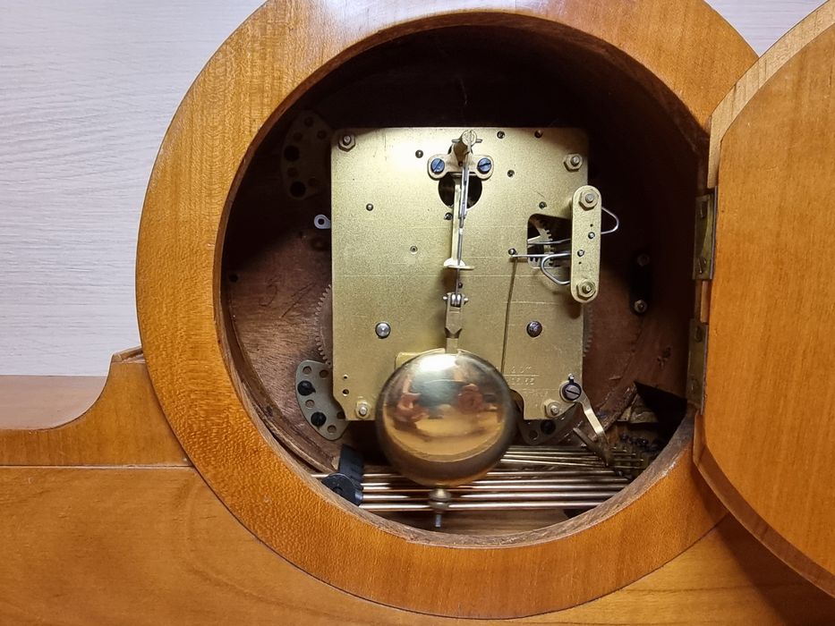 Ceas mecanic pendula de masa/semineu Kienzle 5 corzi functional vechi