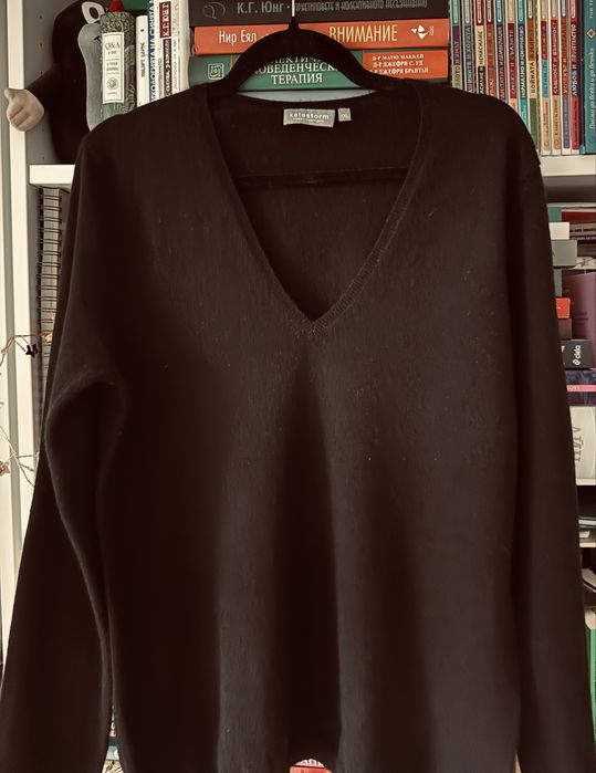 Kate Storm черен пуловер 100% кашмир, XXL размер