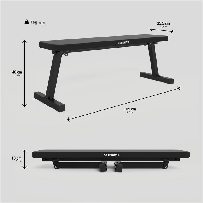 Bancă Bodybuilding pliabilă Bench 100 - produs resigilat Decathlon