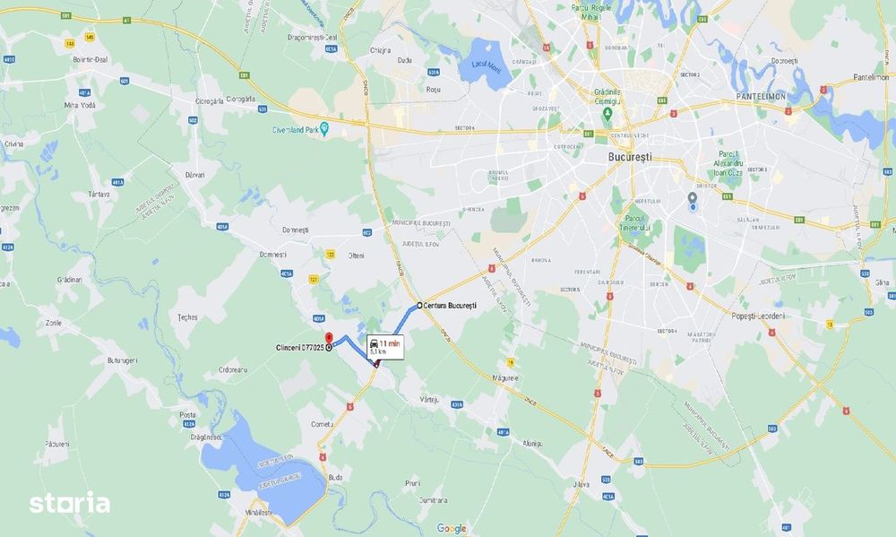 Teren 1700 mp de inchiriat Clinceni Bragadiru langa A0  + container