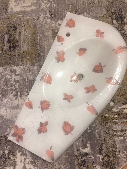 Дизайнерска мивка за баня - ръчно изработена от стъкло