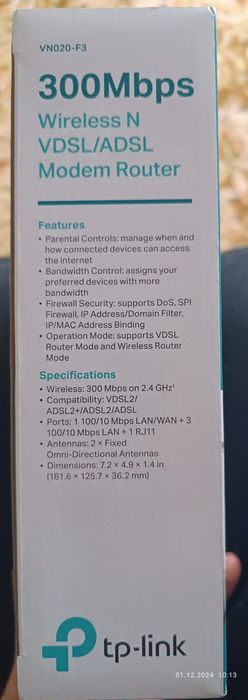 Продаётся роутер TP-Link VN020-F3