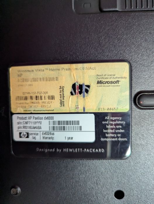 Laptop HP Pavilion dv6000 Лаптоп