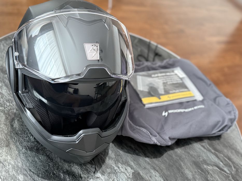 Cască de protecție Scorpion EXO-TECH EVO negru mat Flip-Up Masura M