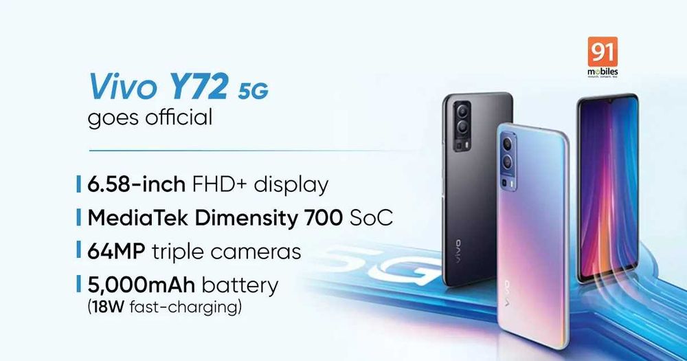 Telefon Vivo Y72 5G 128GB, 8GB ecran 6.58 inch FullHD+ Dual Sim Dream Glow Sigilat Nou