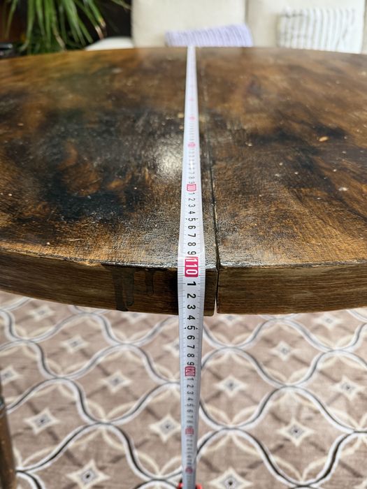 Трапезна масивна маса ф110 + 4 бр. столове