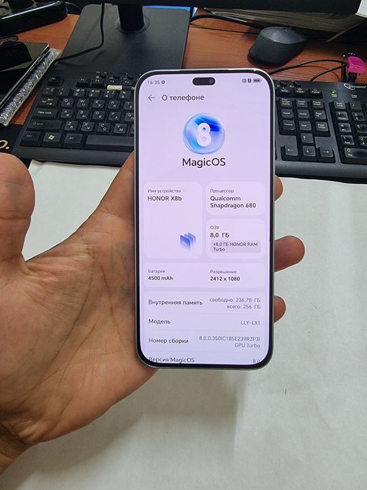 Honor X8b 8+8/256gb ideal ochilmagan usta kurmagan aybi yuq toza