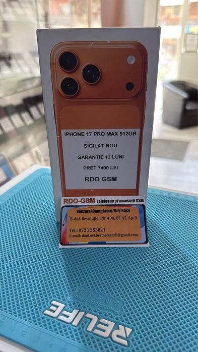 Iphone 17 Pro Max 512Gb Neverlock/Garantie/Sigilat