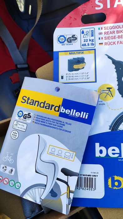 Детско столче за велосипед bellelli с подарък каска за момиче