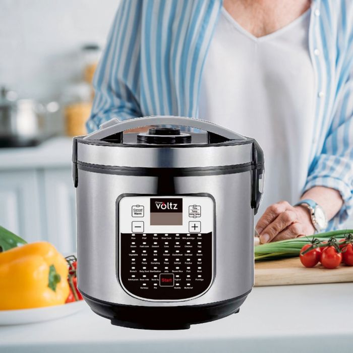 Мултикукър Oliver Voltz, 900W, 5L, 45 програми, LED дисплей, Инокс