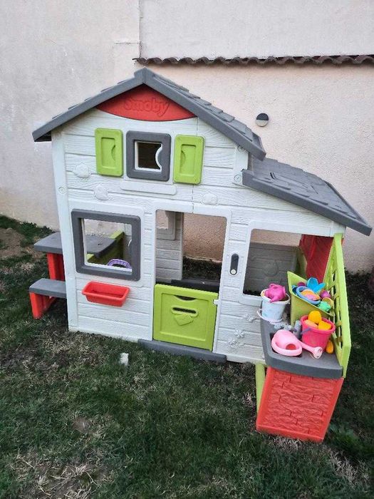 Casuta pentru copii Smoby - Neo Friends, cu bucatarie