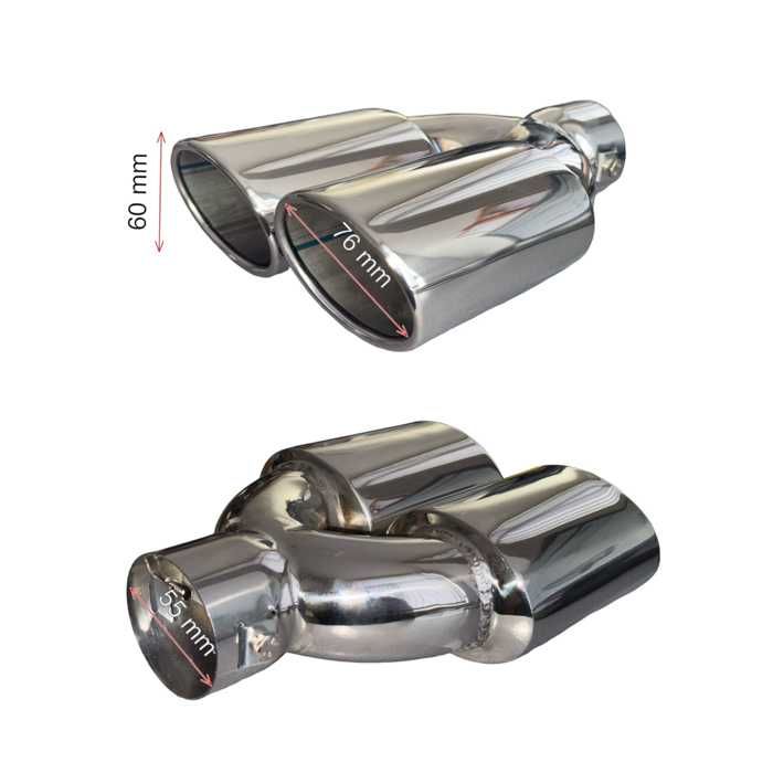 Накрайник ауспух 3037 входа-55мм изхода-76/60мм