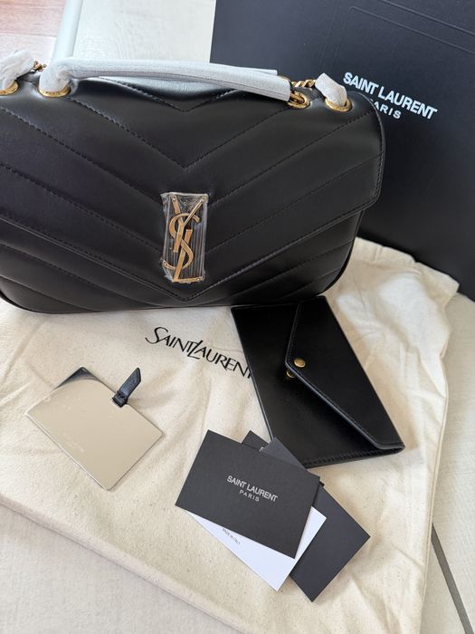 Черна дамска Чанта loulou YSL Matelasse 29cm нова
