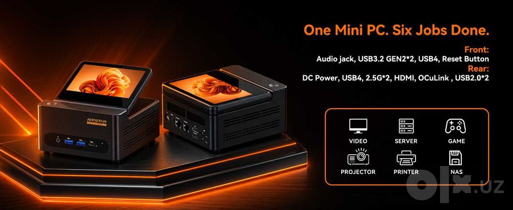 Мини Пк Mini Pc AOOSTAR G-FLIP AMD Ryzen Ai7 H255 16Gb/500Gb