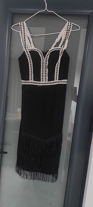 Официална елегантна рокля с ресни НОВА ЦЕНА