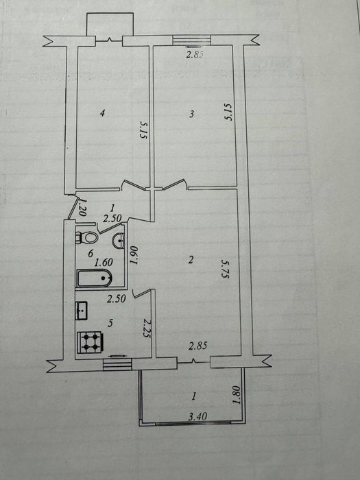 Продажа квартиры 3/2/5 Новомосковская . Дархан . Стадион Старт.