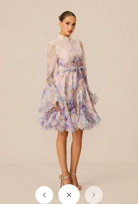 Rochie mini evazată cu imprimeu floral Lana