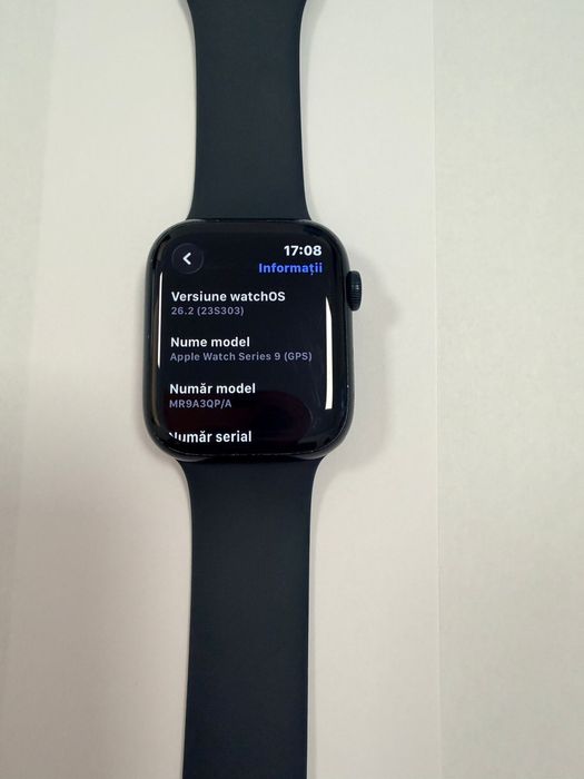 Apple watch seria 9 45 mm cu cartela SIM si GPS