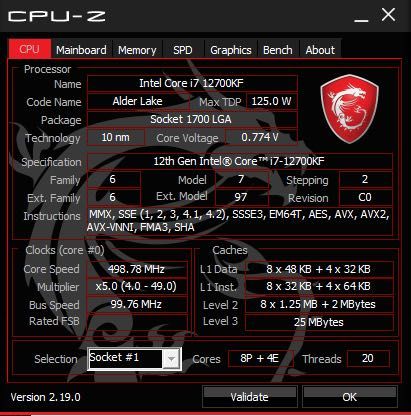 Computer 12700kf 32 GB RAM DDR5