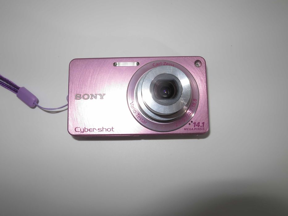 Sony Cyber-shot W350 ултра компактен фотоапарат розов цвят, дигитална камера, в отлично състояние, пълен комплект, тествана и работи перфектно