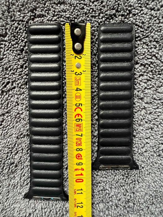 Curea originală Apple Watch Leather Link 45mm S/M Midnight ML813ZM/A