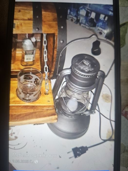 Реставриран газове фенер със  лед  крушка  подходящо за дома