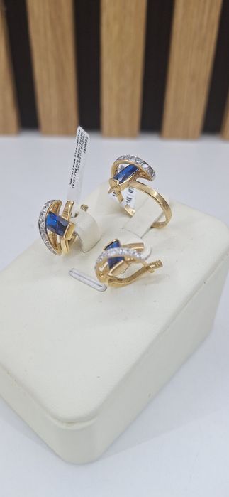 Set Cercei /Inel Aur 14 k 5,45Gr/3,48Gr #42794/#42793