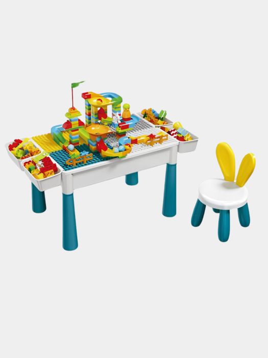 Стол+Стул с лего кубиками. Комплект. Набор лего.