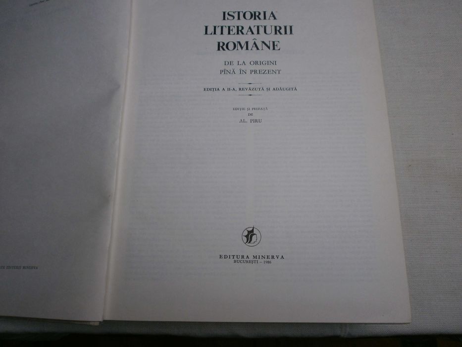 istoria literaturii romane de la origini pina in prezent g calinescu
