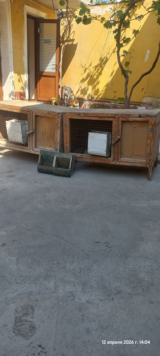 Куён учун кафас+ Маточник. Кормушка поилкаси бор