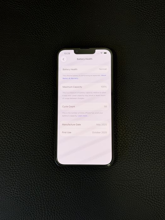 iPhone 16e - 58 цикъла