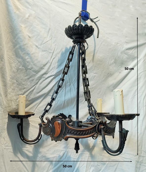 Candelabru si Lampa electrica veche, de tavan